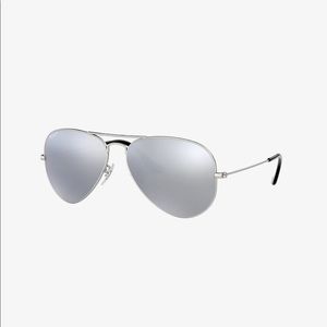 Unisex Silver Ray Ban Aviators